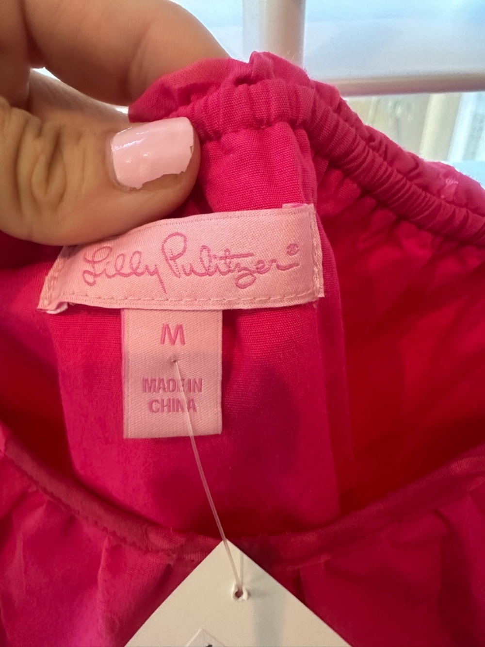 Ruffled  Mini Dress in Hot Pink - Picture 5 of 5